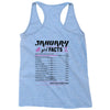 January Girl Facts Capricorn Racerback Tank
