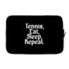 tennis eat sleep repeat Laptop sleeve