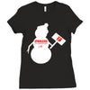 snowman   jake paul   red Ladies Fitted T-Shirt
