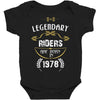 legendary riders are born in 1978 Baby Bodysuit