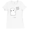 sad ghost Ladies Fitted T-Shirt