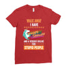 walk away i have anger issues and a serious dislike for stupid people Ladies Fitted T-Shirt
