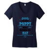 The Best Poppy Was Born In May Women's V-Neck T-Shirt