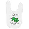 To The Disco (Unicorn Riding Triceratops) Baby Bibs
