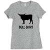 bull shirt funny small humor crude awesome beer tee cool geek nerd hum Ladies Fitted T-Shirt