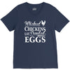 wicked chickens lay deviled eggs V-Neck Tee