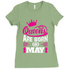 Queens Are Born in May Ladies Fitted T-Shirt