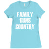 family, guns, country Ladies Fitted T-Shirt