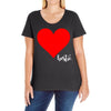 Besties Heart Family Matching Ladies Curvy T-Shirt