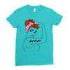 girl power survivor breast cancer Ladies Fitted T-Shirt