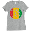 rasta lion head reggae dub step music dance Ladies Fitted T-Shirt
