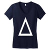 prism a triangle design graphic baseball jersey Women's V-Neck T-Shirt