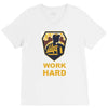 work hard V-Neck Tee