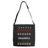 ugly christmas grandpa Adjustable Strap Totes