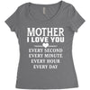 I Love You Mother Women's Triblend Scoop T-shirt