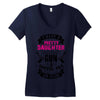 I Have A Pretty Daughter Gun A Shovel And An Alibi Women's V-Neck T-Shirt