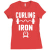 curling iron Ladies Fitted T-Shirt