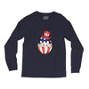 4th of July Peeking Baby Inside Egg Long Sleeve Shirts