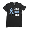 hope love cure stomach cancer awareness Ladies Fitted T-Shirt