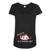 December Peeking Out Baby Girl Maternity Scoop Neck T-shirt
