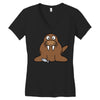 cokelat animal Women's V-Neck T-Shirt