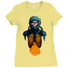 space skull Ladies Fitted T-Shirt