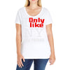i only like ny as a friend Ladies Curvy T-Shirt
