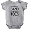 id rather have sand in my toes Baby Bodysuit