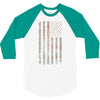Vintage Usa Flag 3/4 Sleeve Shirt