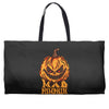 mad halloween pumpkin Weekender Totes