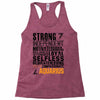 Strong Independent Motivated Aquarius Racerback Tank
