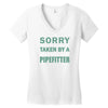 sorry this girl taken Women's V-Neck T-Shirt