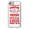 horror movies, pizza and beer iPhone 8
