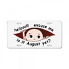 August Peeking Out Baby Boy License Plate