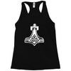 thors hammerretro viking norse fashion cool Racerback Tank