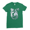 round neck dog wolf Ladies Fitted T-Shirt