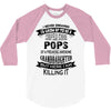Super Cool Pops Of A Freaking Awesome Granddaughter 3/4 Sleeve Shirt
