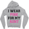 i wear pink for my aunt breast cancer Zipper Hoodie