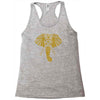 tribal print elephant geometric gold animals cool Racerback Tank