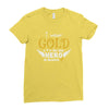 I Wear Gold For My Hero In Haven Ladies Fitted T-Shirt