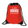 i am sherlocked Drawstring Bags