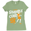 shamble to the cure zombie 5k Ladies Fitted T-Shirt