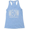 meow cute cat face Racerback Tank