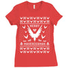 Merry Maverickmas Ugly Christmas Sweater Ladies Fitted T-Shirt