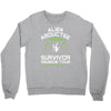 alien abductee survivor tour ufo nerd geek comic funny Crewneck Sweatshirt