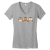 new! monkey Women's V-Neck T-Shirt