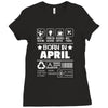 Born In April Ladies Fitted T-Shirt
