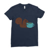 coffe squirrel Ladies Fitted T-Shirt