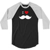 I Love Mustache 3/4 Sleeve Shirt