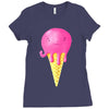 octopus icecream Ladies Fitted T-Shirt